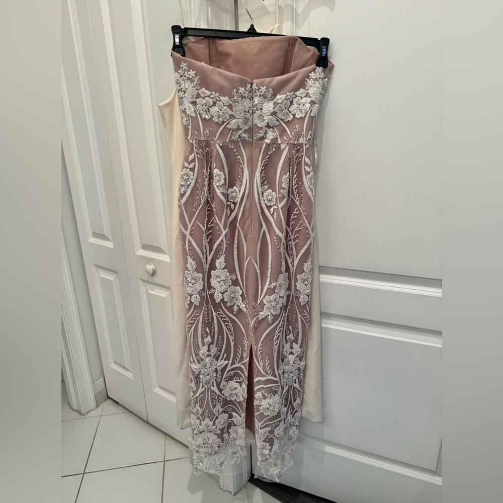 NWT Helsi Catherine Sequin Lace Strapless Bridal Dress XS - Picture 10 of 11